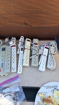 Lot of 6 Surge Protector Power Strips