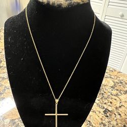 Woman Cross Gold chain 10KT Gold 
