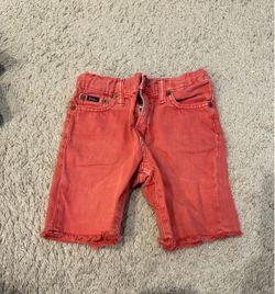 Kids polo Ralph Lauren red denim jeans shorts 5 5T