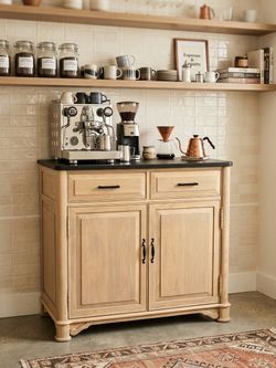 Refinished Thomasville Solid Oak Server/ Coffee Bar