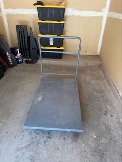 Moving Cart w/ Retractable Handle + Wheel Brakes