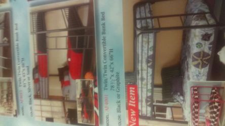 TWIN/twin bunk bed spacial price $199.00