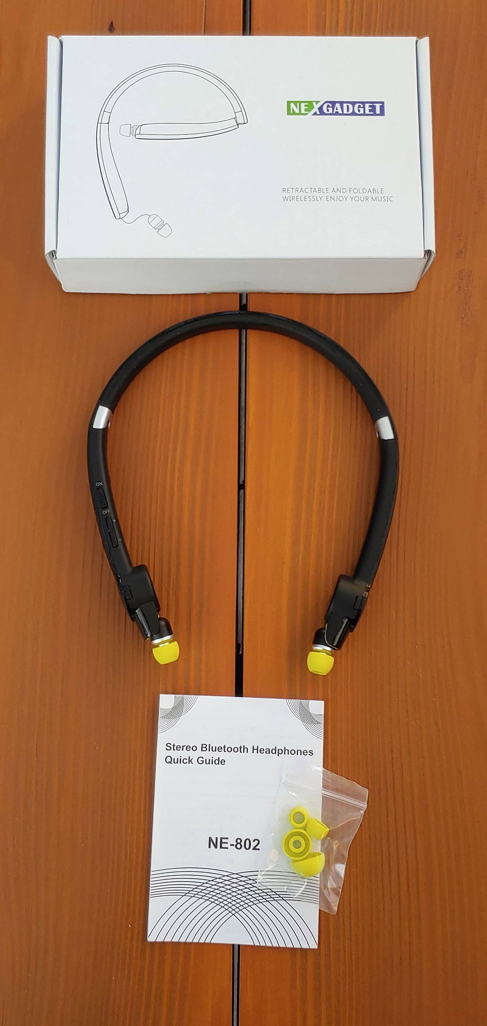 BRAND NEW Foldable Bluetooth Headset Wireless Neckband Headphones mic Sweatproof Auriculares inalámbricos Bluetooth con banda para el cuello plegable