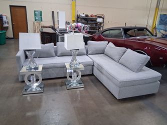 Couch With Lamps