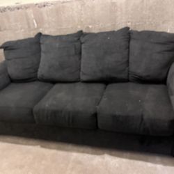 Black Cloth Couch Used. $140 Obo