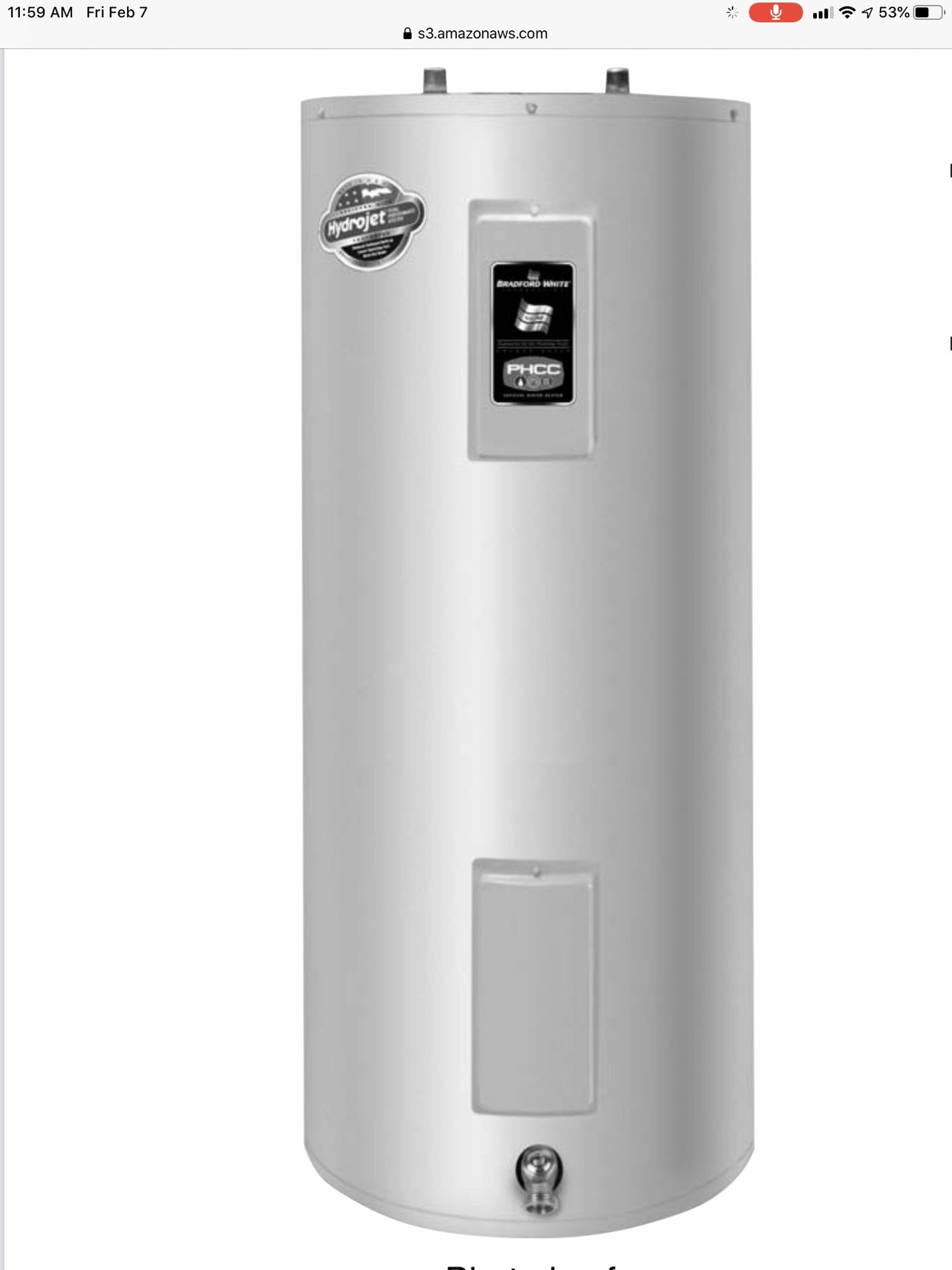 Bradford white 50 gallon electric hot water heater for Sale in Castle