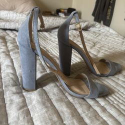 Blue suede Heels 