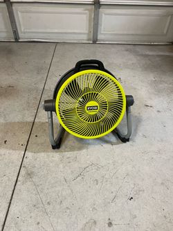 RYOBI ONE+ 18V Cordless Hybrid WHISPER SERIES 14 in. Air Cannon Fan (Battery Not Included)
