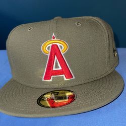 Vintage Angel Logo in Olive Green