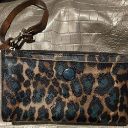 Coach Jade Leapard Wallet /wristlet