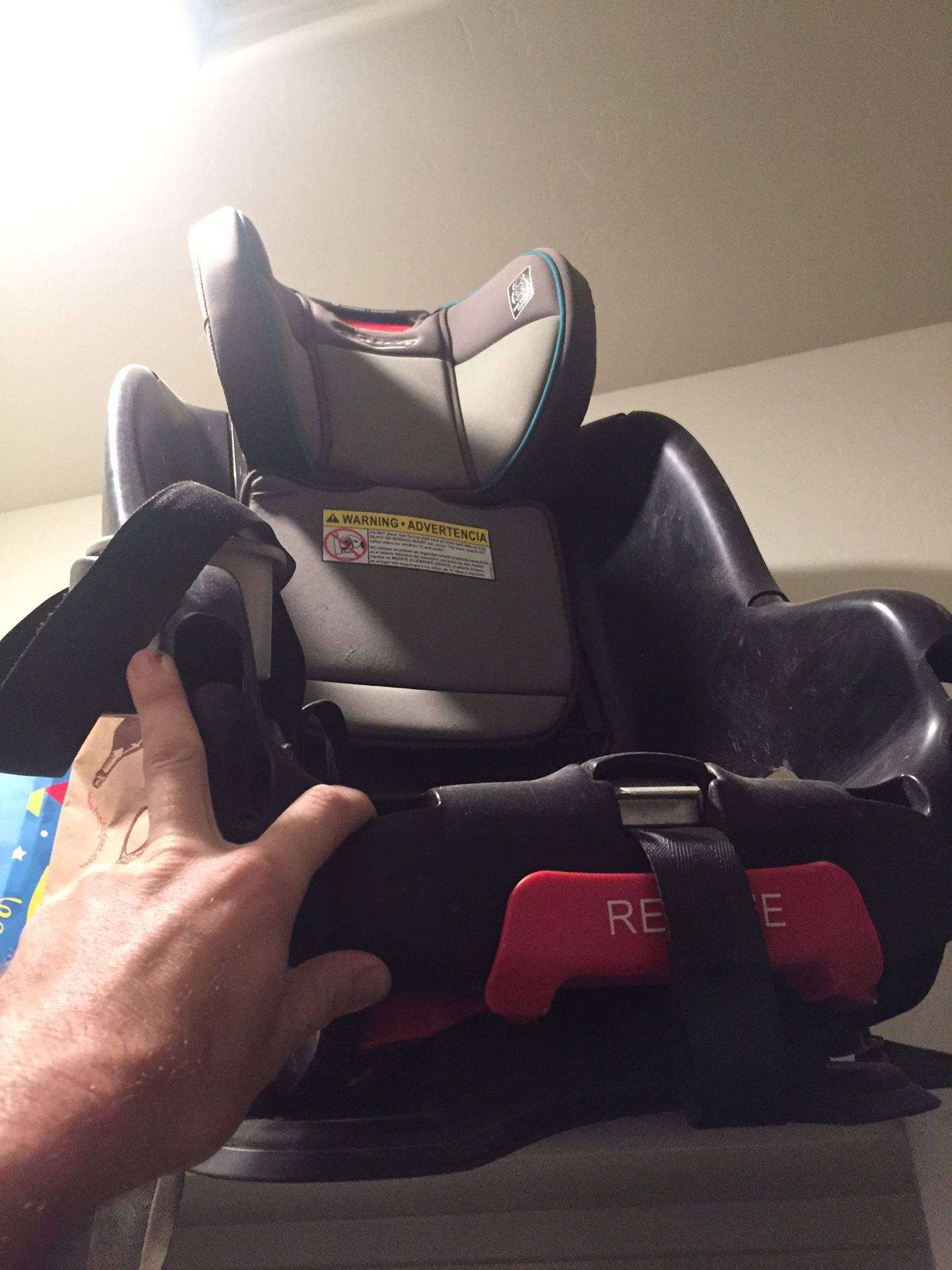 Graco car seat grows with the child....