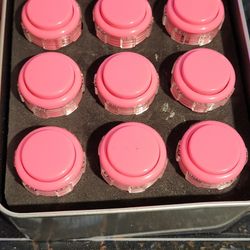 Crown/ Samducksa Arcade Mx 24mm Screw button Pink