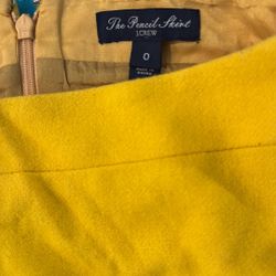 j crew yellow pencil skirt 
