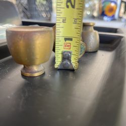 Vintage - MCM - Mid Century Modern 80 Year Patina Antique Bronze Drawer Pulls / Knobs Modernist