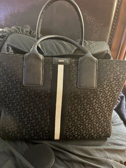 DKNY Black Monogram Tote Bag