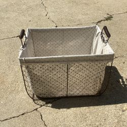 Polka Dot Metal Basket