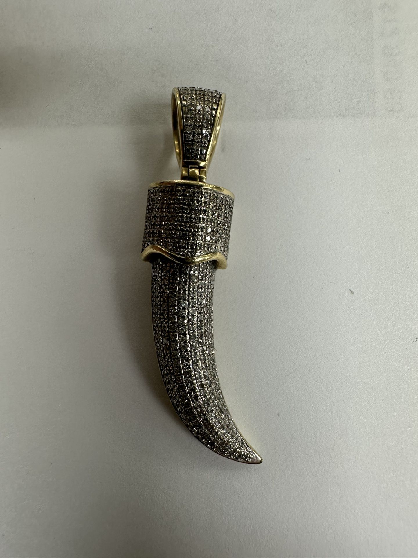 10K Diamond Tooth Pendant
