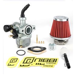 NIBBI PZ19 Carburetor Kit 19mm Carb for 50cc 70cc 90cc 110cc 125cc ATV Dirt Pit Bike Taotao Coolster Apollo