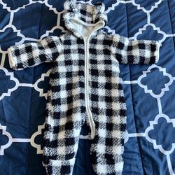 Black and White Baby Coat / 0-3 Months