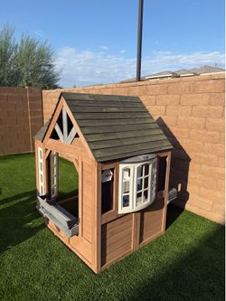 KidKraft Outdoor Wooden Playhouse (modern farmhouse/cottage style)