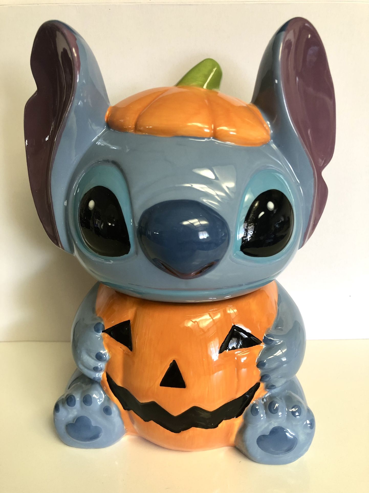 Disney Pumpkin Stitch Cookie Jar Canister