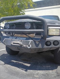 Road Armor Front Bumper With Smittybilt Winch And Kc Lights