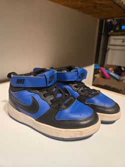 Nike Kids Mid-Top Sneakers Blue Black size 9c