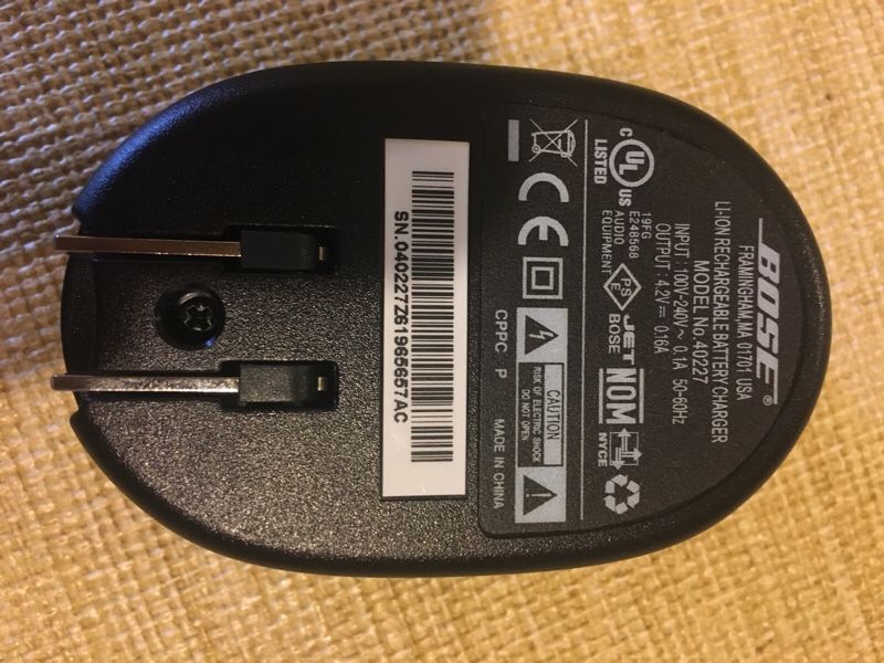 Bose Quietcomfort 3 Rechargeable Battery Charger 40227 For Headphones
