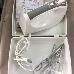 Nice Electric Mixer With Accessories And Paperwork And  Case Only $20