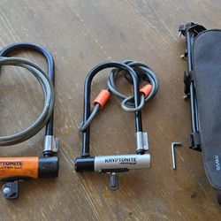 2 Bike Locks (KRYPTONITE) And A Bike Rack Storage 