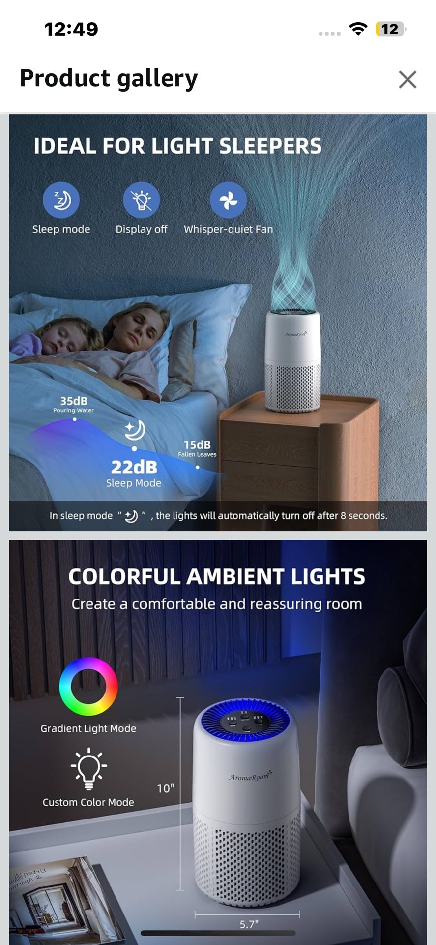 HEPA Air Purifier + Aroma