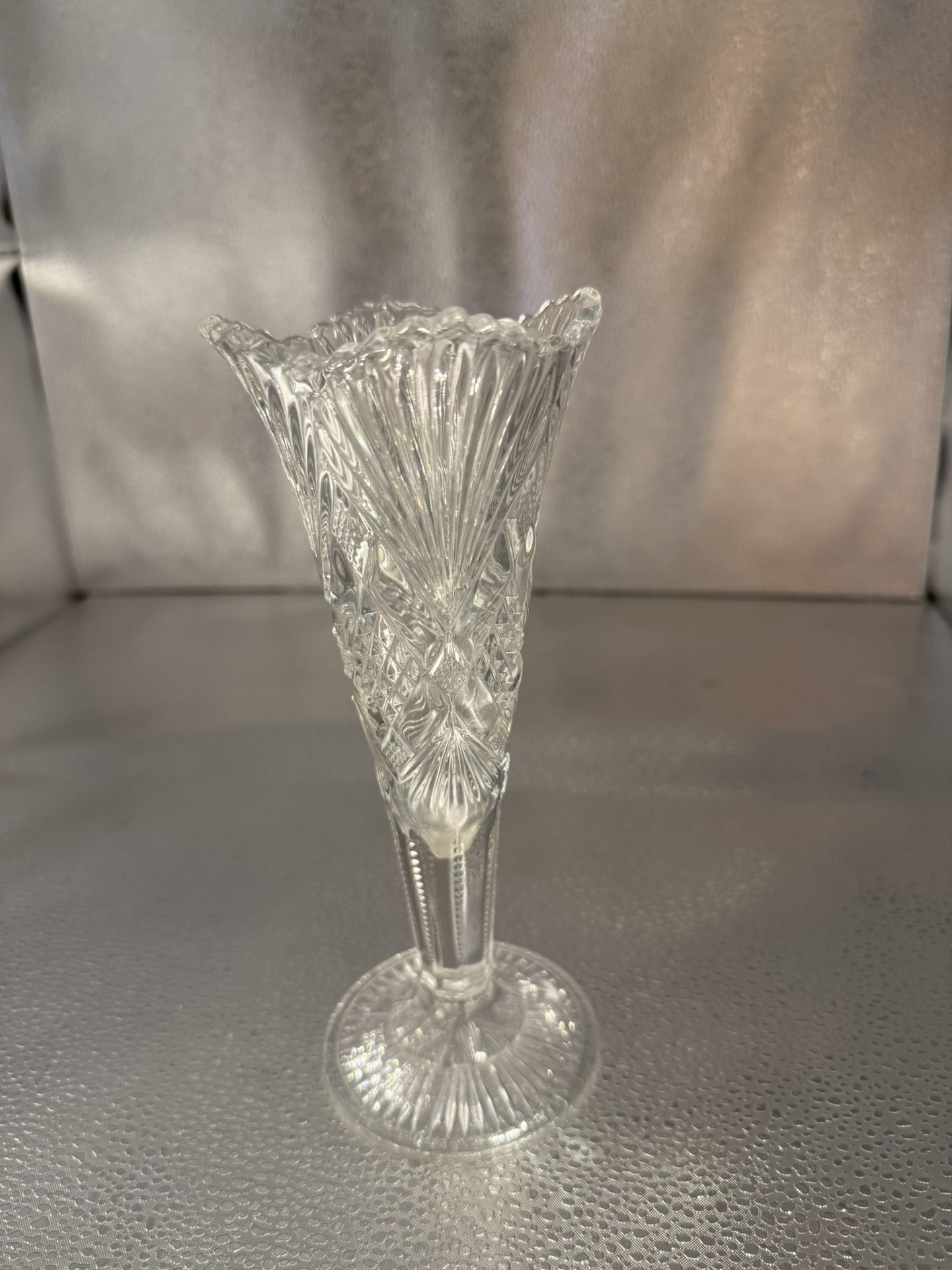 Vintage Cut Glass Vase
