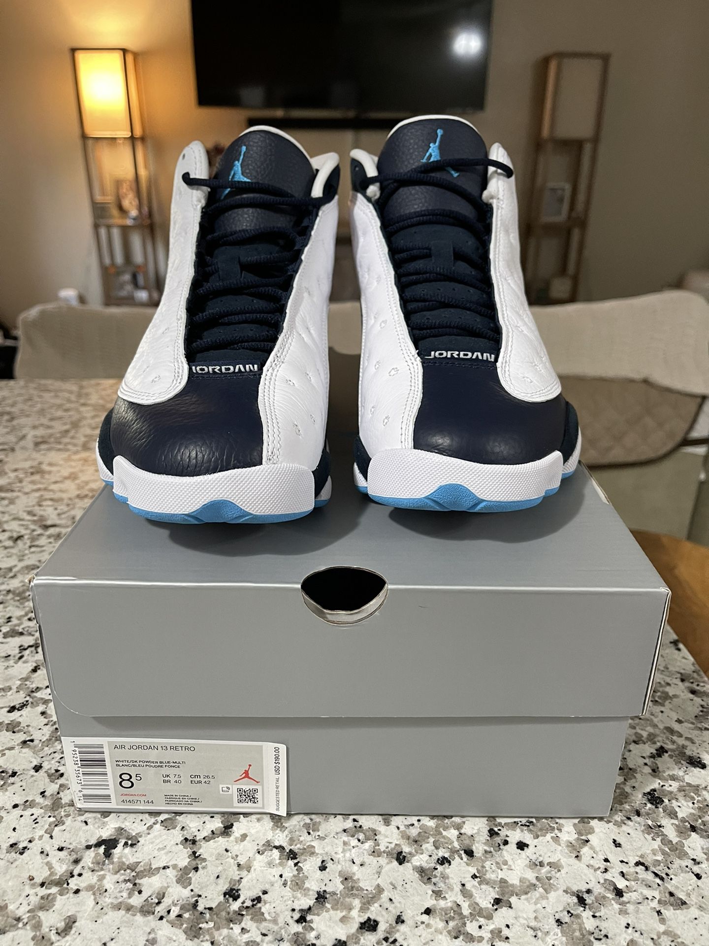 Air Jordan 13 Retro Obsidian Powder Blue White