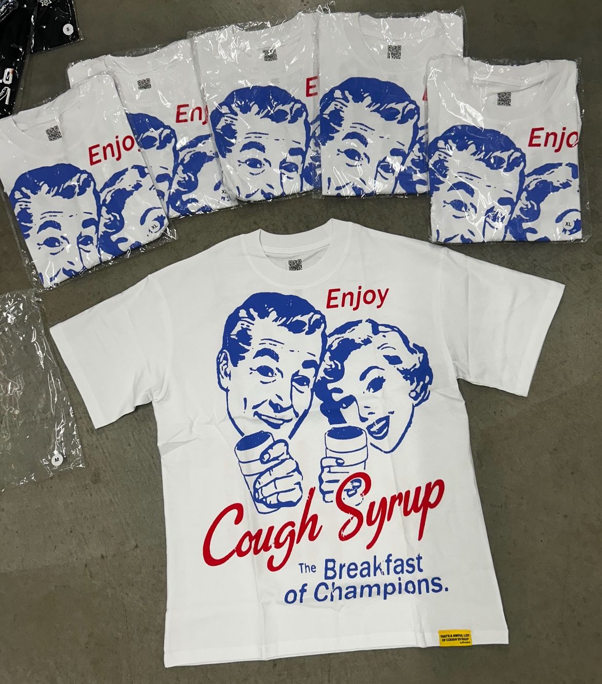 Awful Lot of cough syrup T-Shirts   “Breakfast club” Collab 