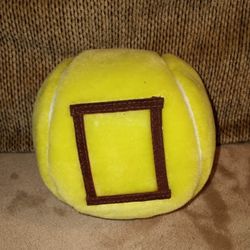 4 inch soft plush tennis ball photo frame (holds 2" by 2" photo)