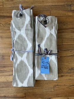 Set of Curtains w/ Oblong Spheroids 88” x 49”