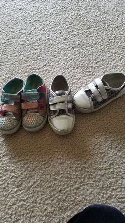 Toddler girl shoes size 9 (MK & Sketchers)