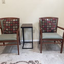 Set Of Two Chairs With Center Piece
