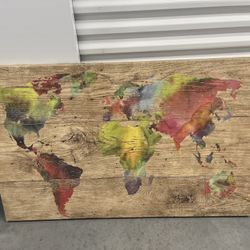 World map Canvas Frame
