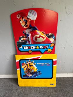 Nintendo Switch Mario Kart 8 Deluxe Snack & Play Cardboard Store Display Standee Promo Sign