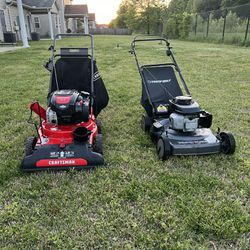 Lawn Mower & Lawn Vacuum Combo