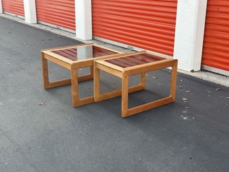 Mid-Century MCM Vintage ‘75 Cubic Danish Coffee & End Table Set. By Komfort