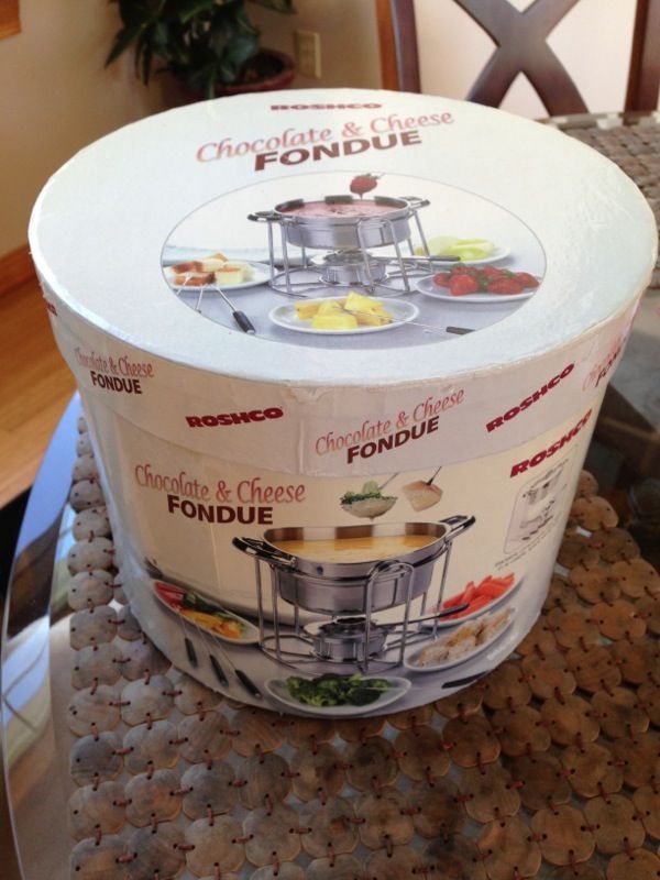 Roshco chocolate and cheese fondue set