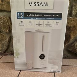 NIB Vissani Ultrasonic Humidifier 1.5 Gallon