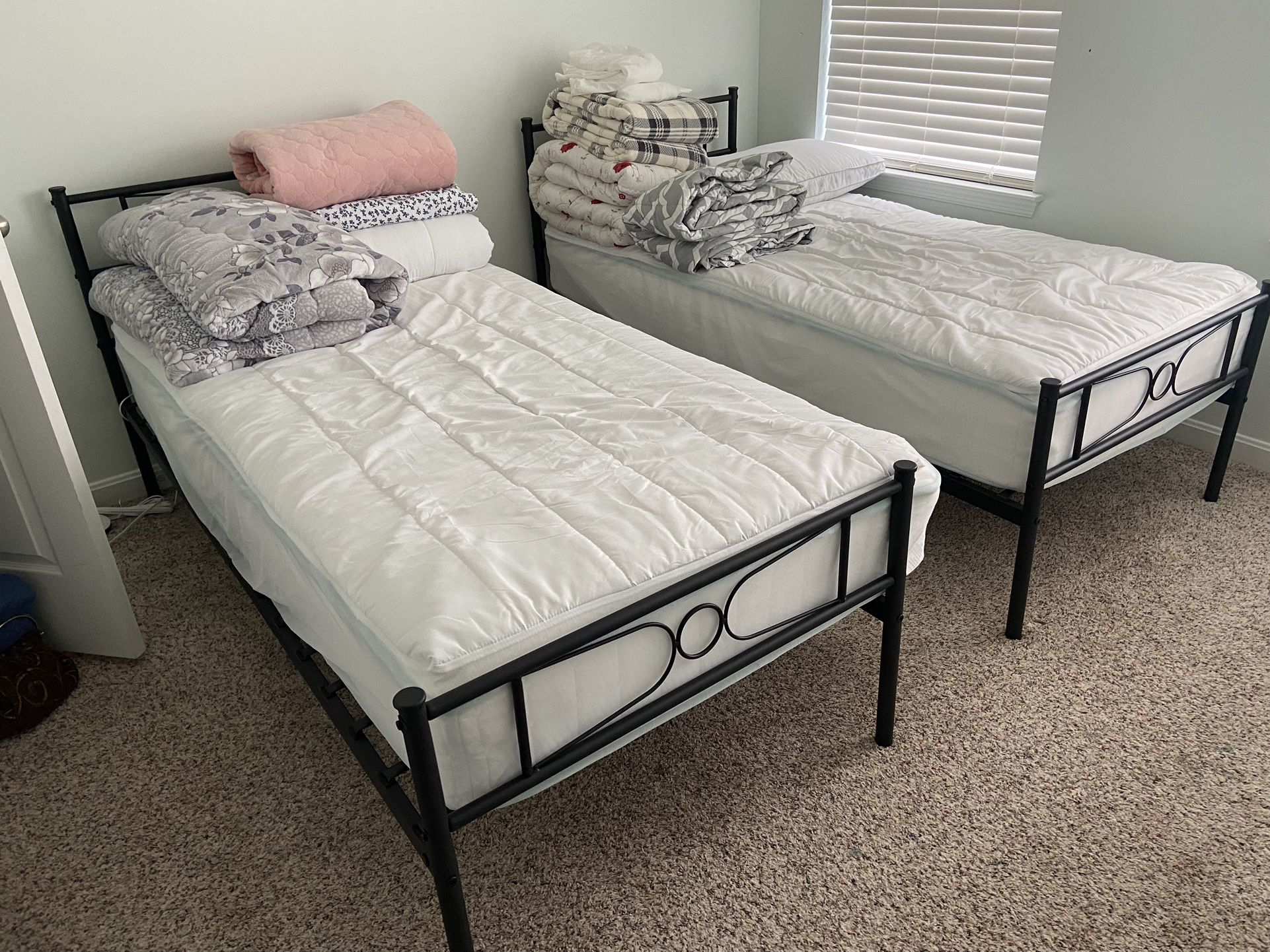 Twin Mattresses And Frames Like New 