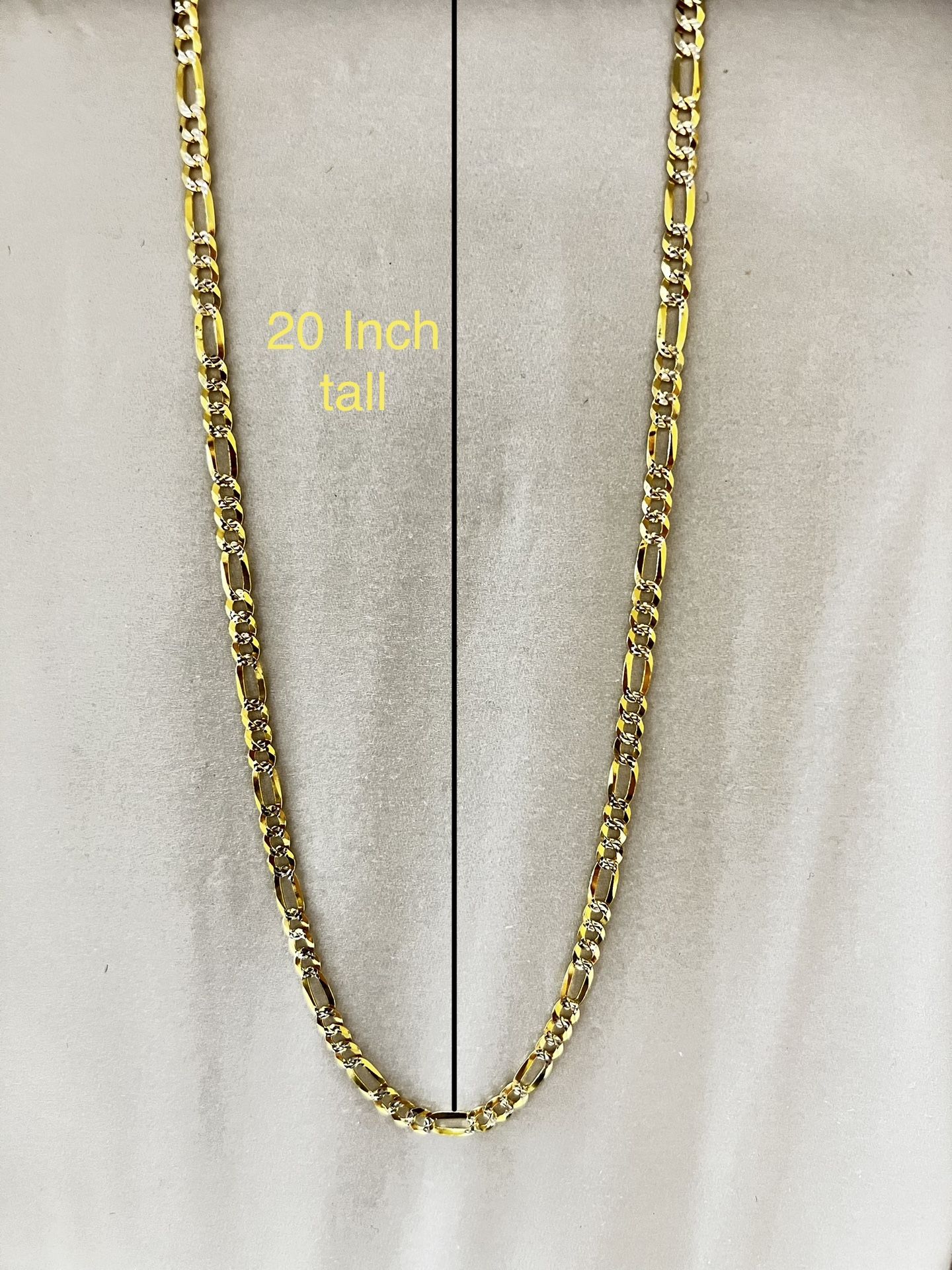 New Figaro Stirring Silver 925 Gold Plated Chain