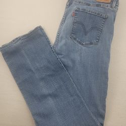 Levi's 525 Perfect Waist Straight Blue Denim Zip Up Jeans Women's Size 16 33x32