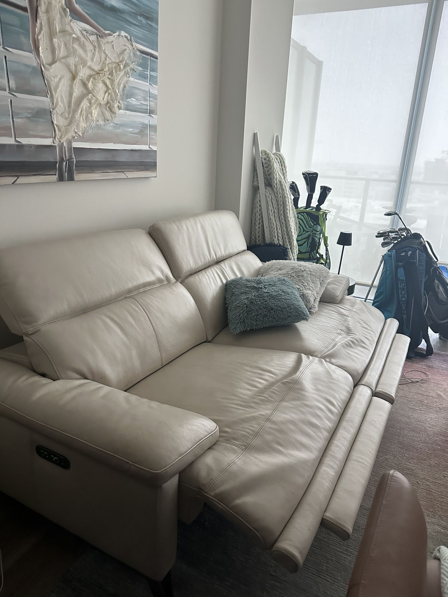 Dania 88” Leather Power Reclining Sofa