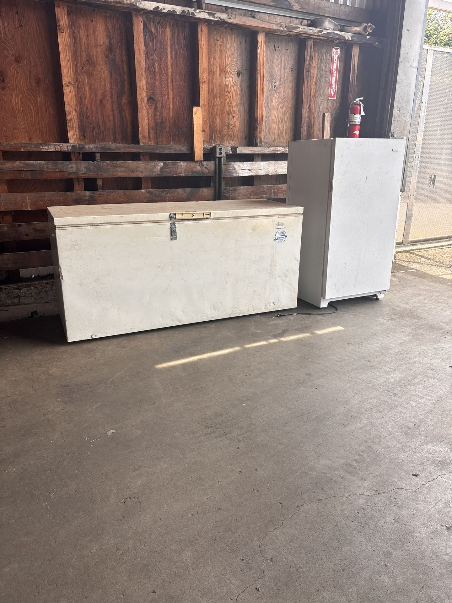Chest Freezer 27x74 and Refrigerator