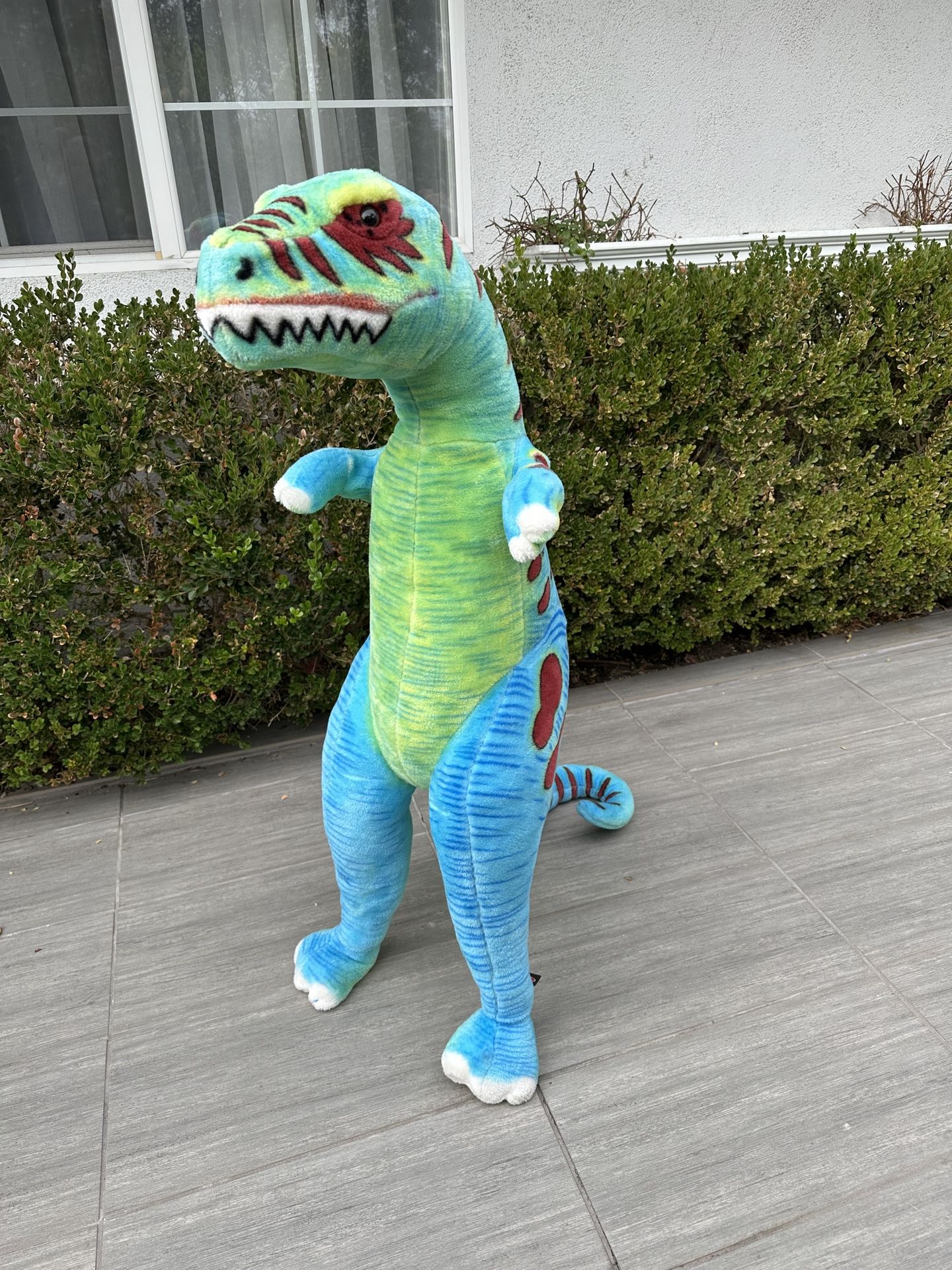 Melissa & Doug Jumbo TRex Dinosaur Lifelike Stuffed Animal (over 4 feet tall) - Dinosaur Toy